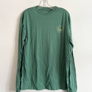 New Fish Hippie Men's Green Long Sleeve Shirt L
